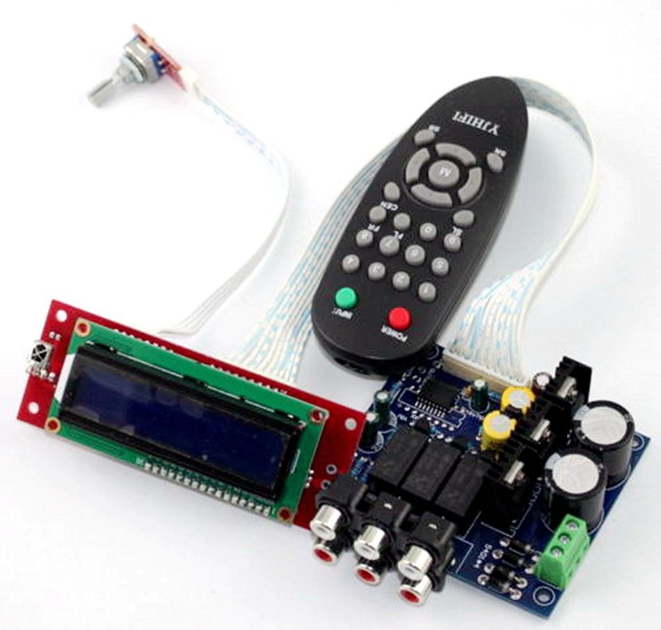 PGA2311 LCD Volume Remote Control Preamp for 3 Channel Input Preamplifi er Board N2 free image