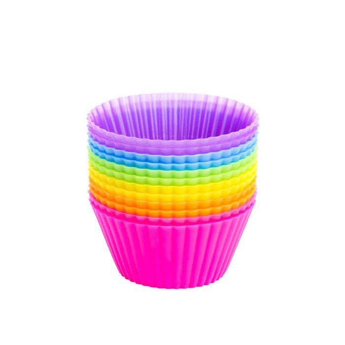 Kithtensils Premium Silicone Baking Cups set of 12 Reusable Cupcake