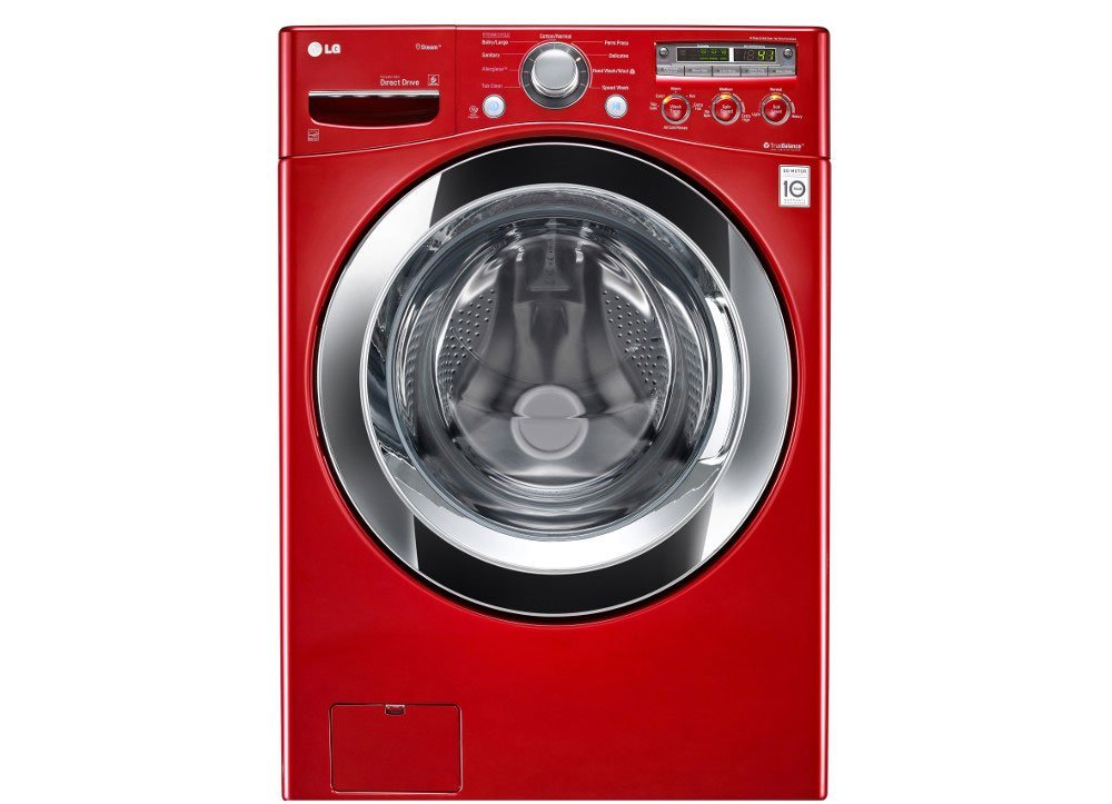 LG PAIR SPECIAL"WILD CHERRY RED" Ultra Large Capacity Steam Laundry