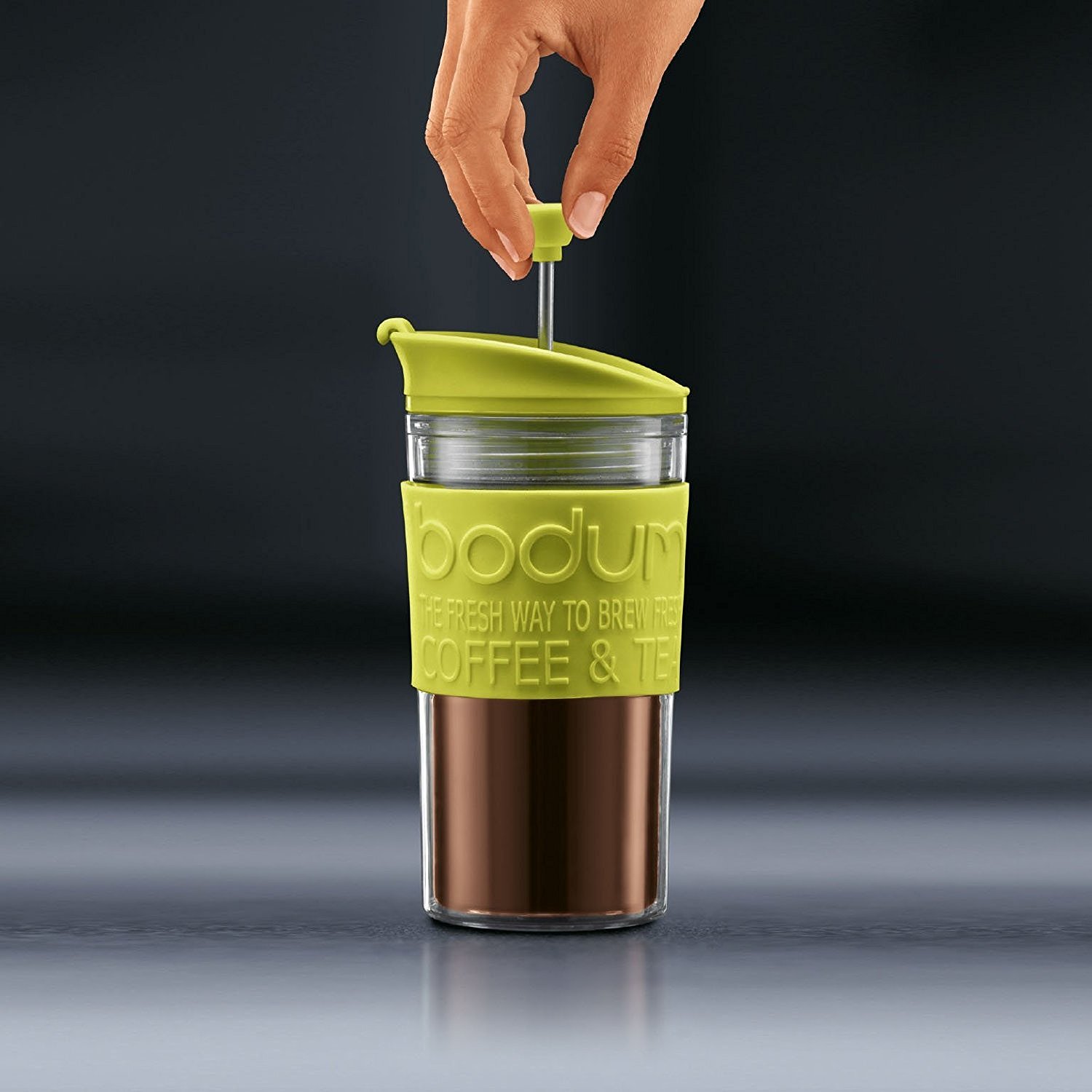 Bodum K11102913 Travel Press Set Coffee Maker with Extra Lid, 12 oz