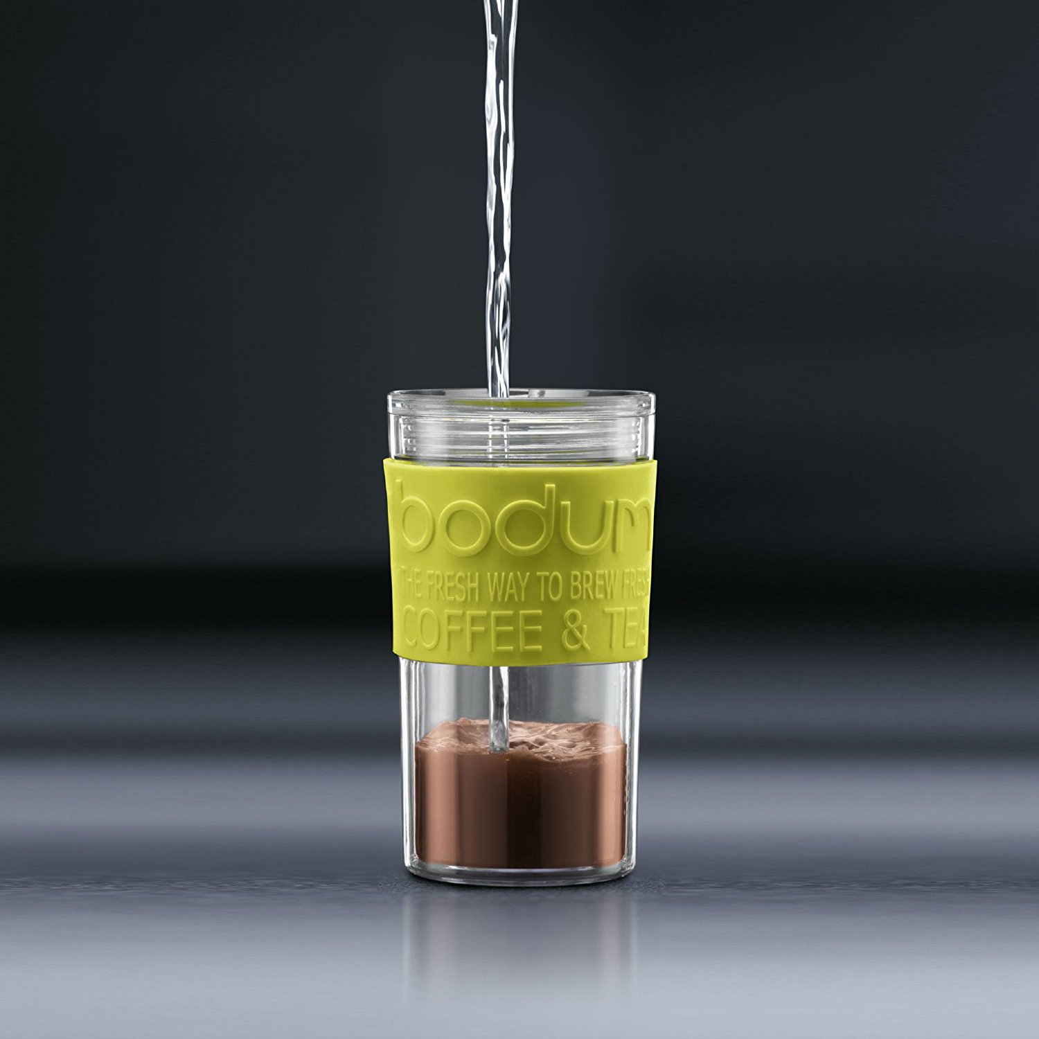 Bodum K11102913 Travel Press Set Coffee Maker with Extra Lid, 12 oz