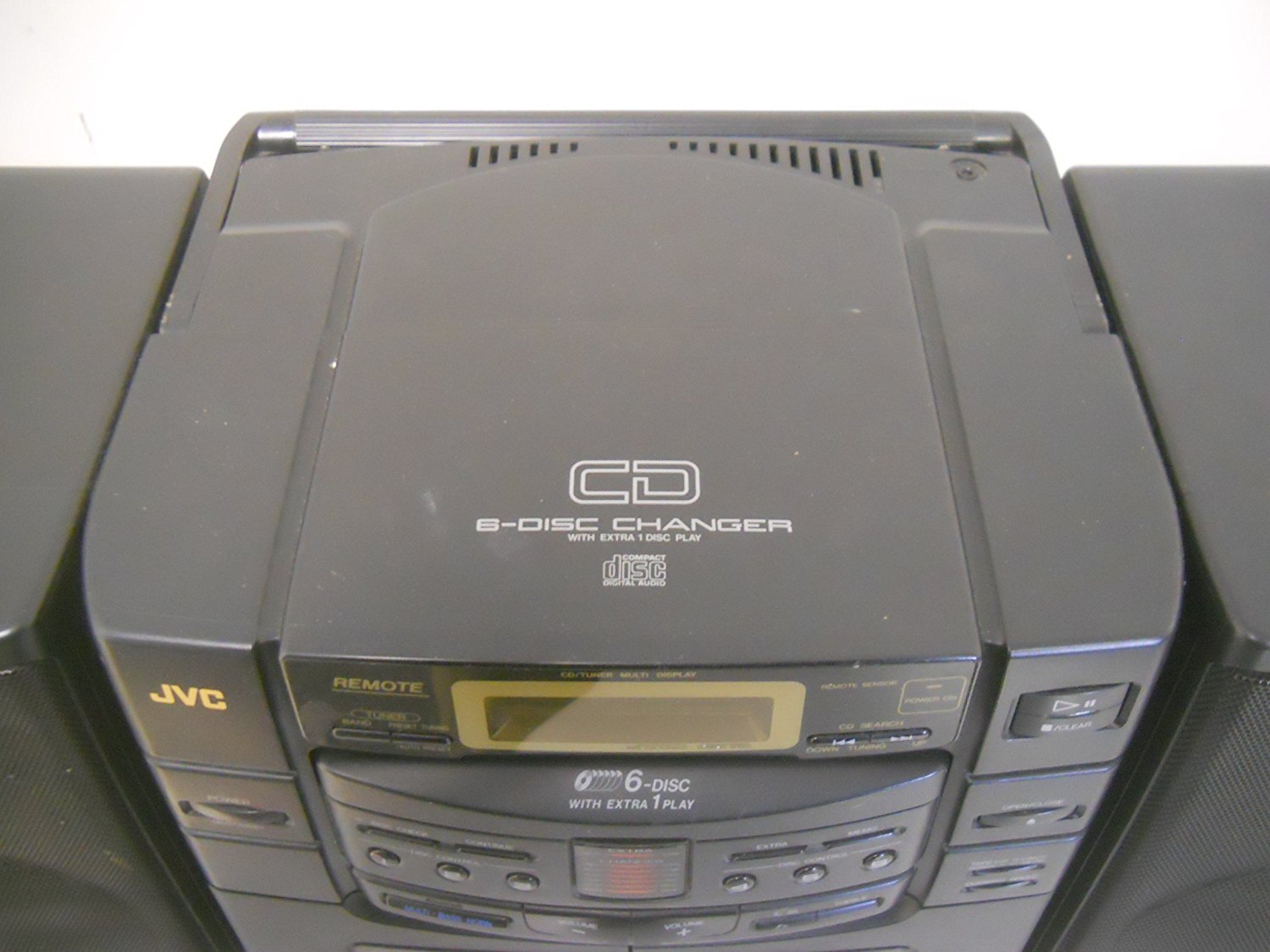 JVC PCXC30 6 Disc CD Changer Boombox Dual Cassette Recorder Player