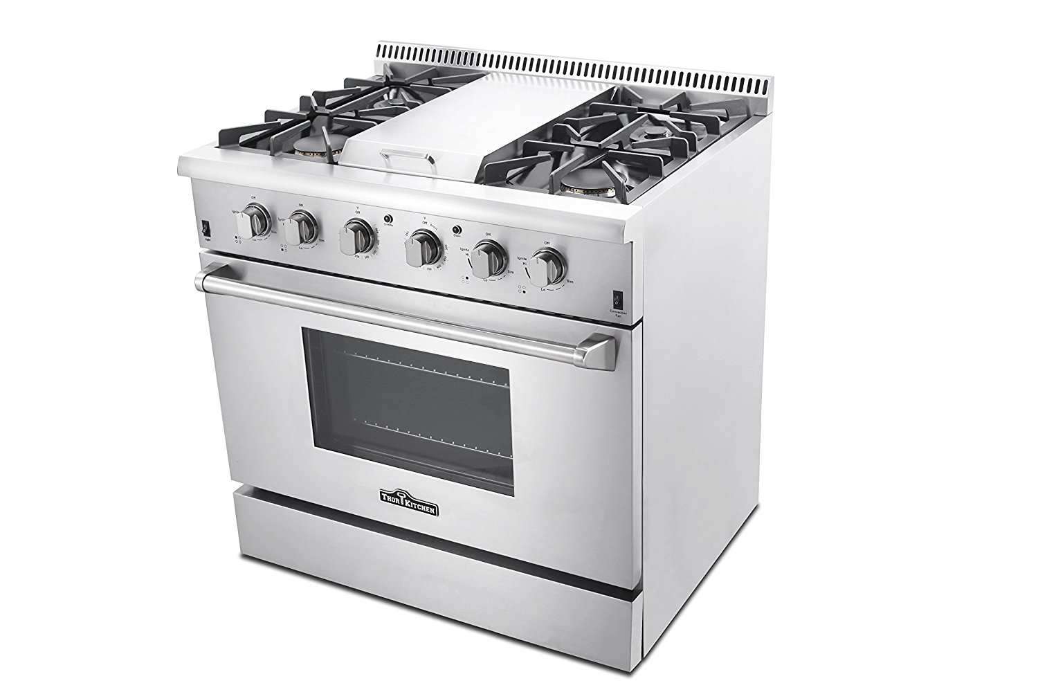 Thorkitchen HRG3617U 36" Gas Range with 5.2 cu. ft. Oven, 4 Burners