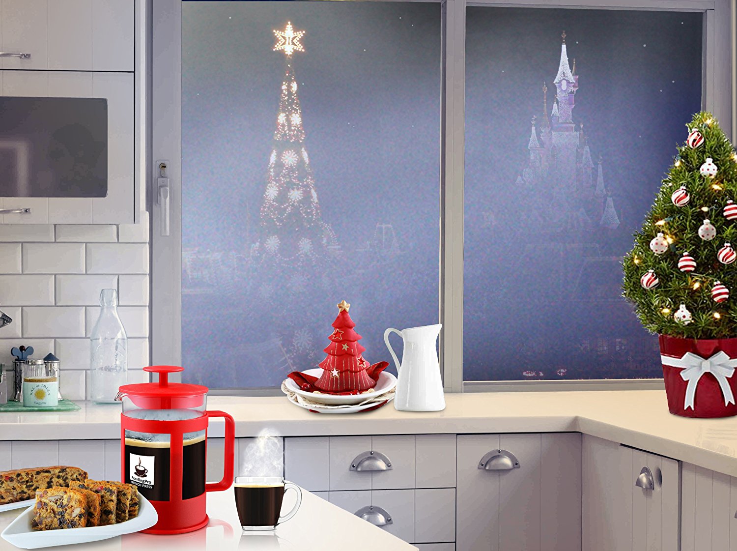 SterlingPro 6 Cup French Coffee Press, Unique Double Screens N2 free