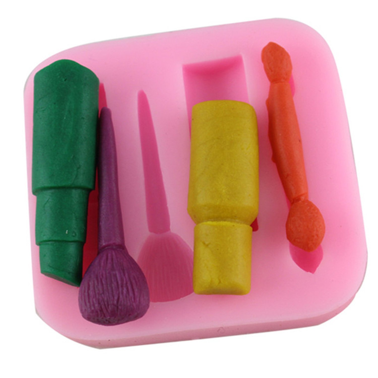 Mujiang Silicone Fondant Makeup Molds Cake Decorating Tools Lipstick