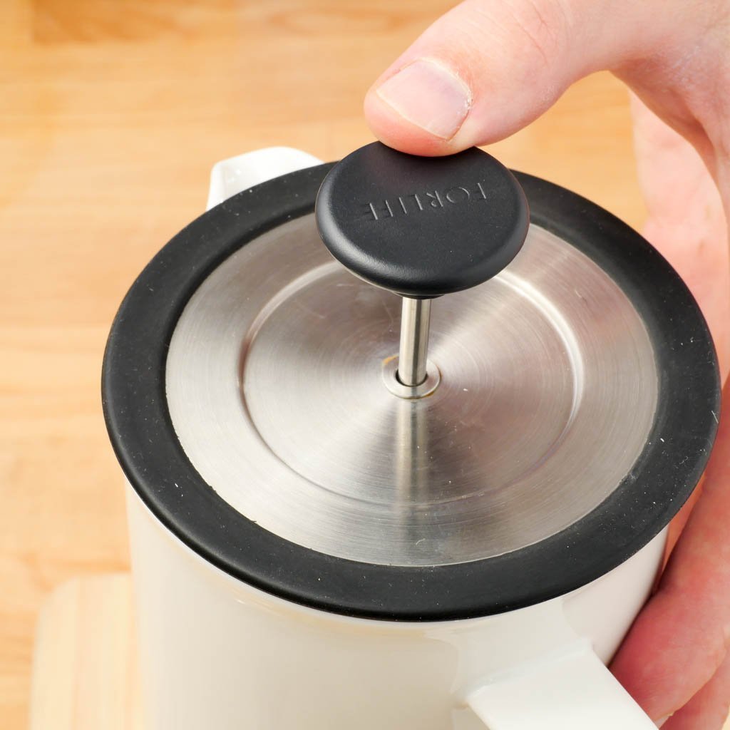 Ceramic French Press Coffee Press + Bonus Wooden Spoon (Carrot, 32 oz