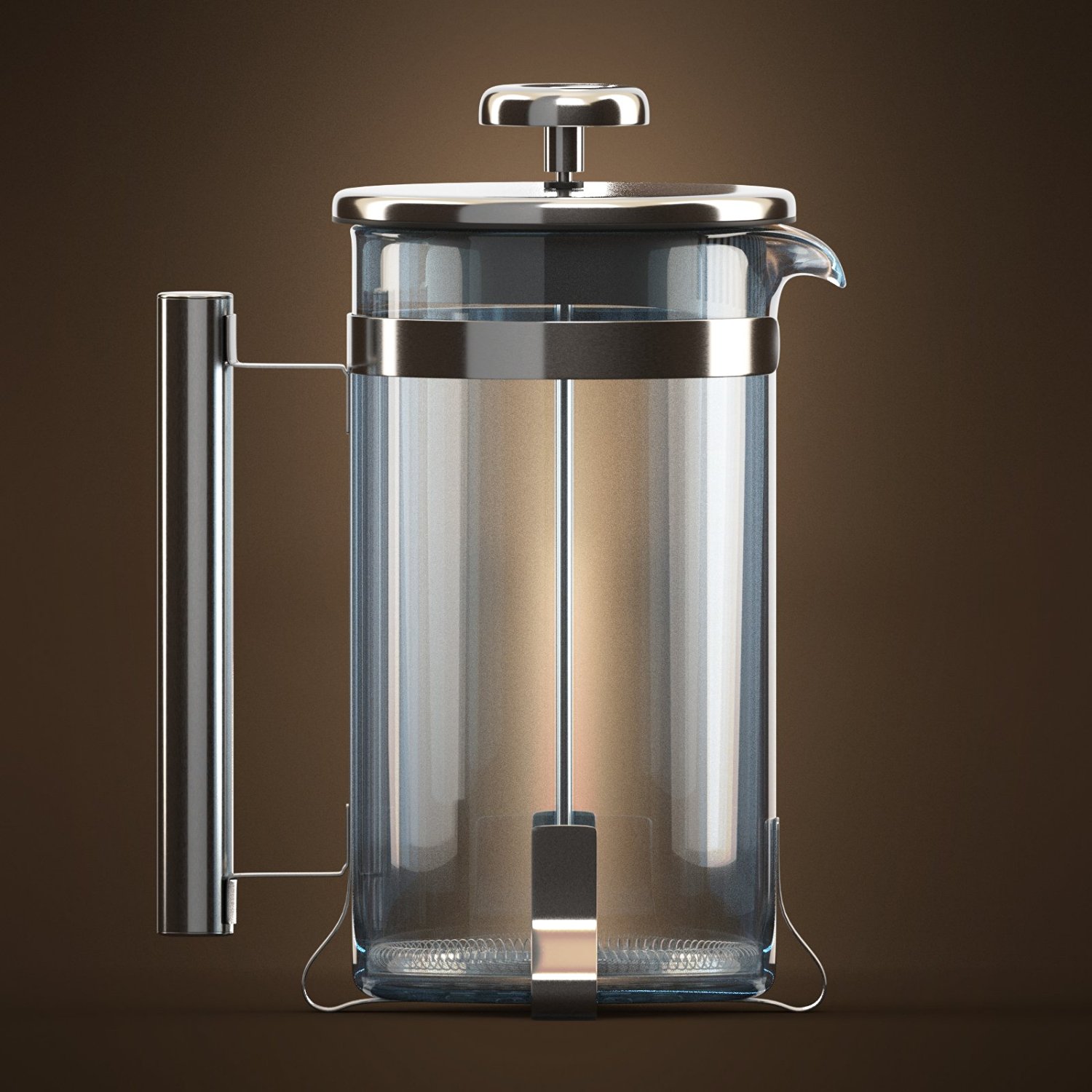 8 Cup French Press Coffee and Tea Maker Borosilicate Glass Carafe