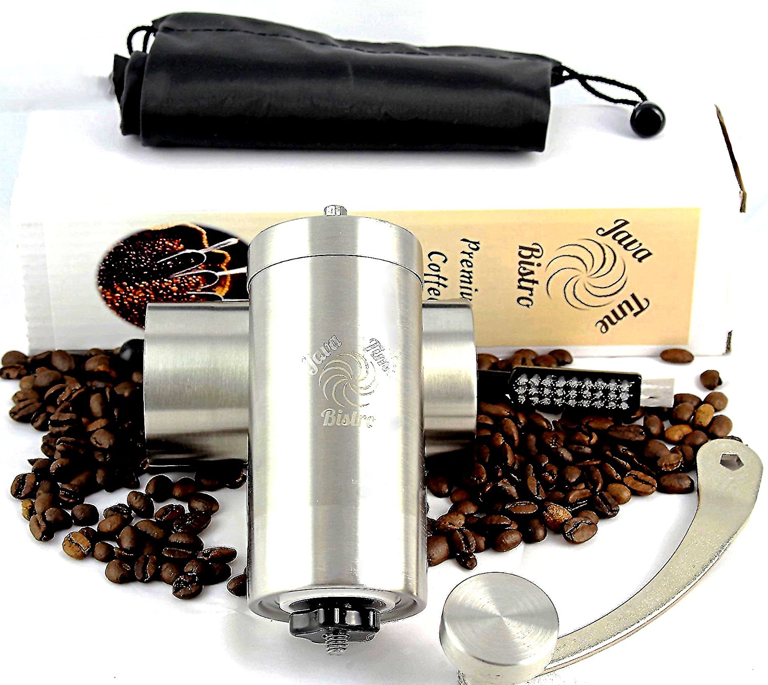 Java Time Bistro deluxe Manual Coffee Grinder Conical Burr Mill for