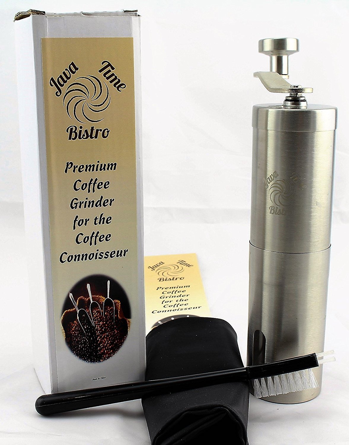 Java Time Bistro deluxe Manual Coffee Grinder Conical Burr Mill for