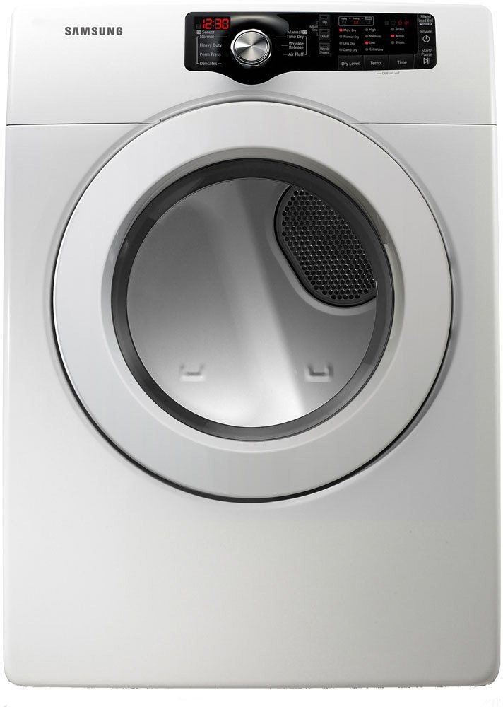 Samsung DV361GWBEWR 7.3 Cu. Ft. White Stackable Gas Dryer free image