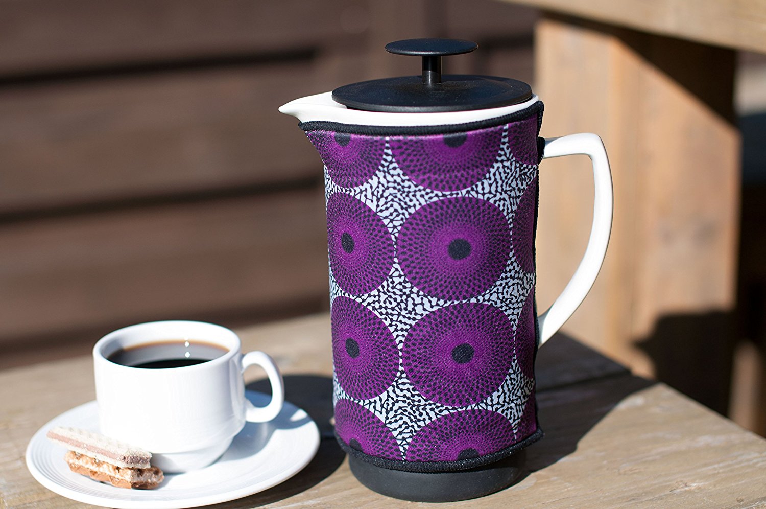 Ceramic French Coffee Press With Stainless Steel Plunger to Make Fresh