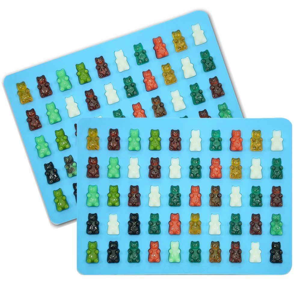 Ticent Silicone Gummy Bear Candy Molds 50 Cavity (Pack of 2) N6 free
