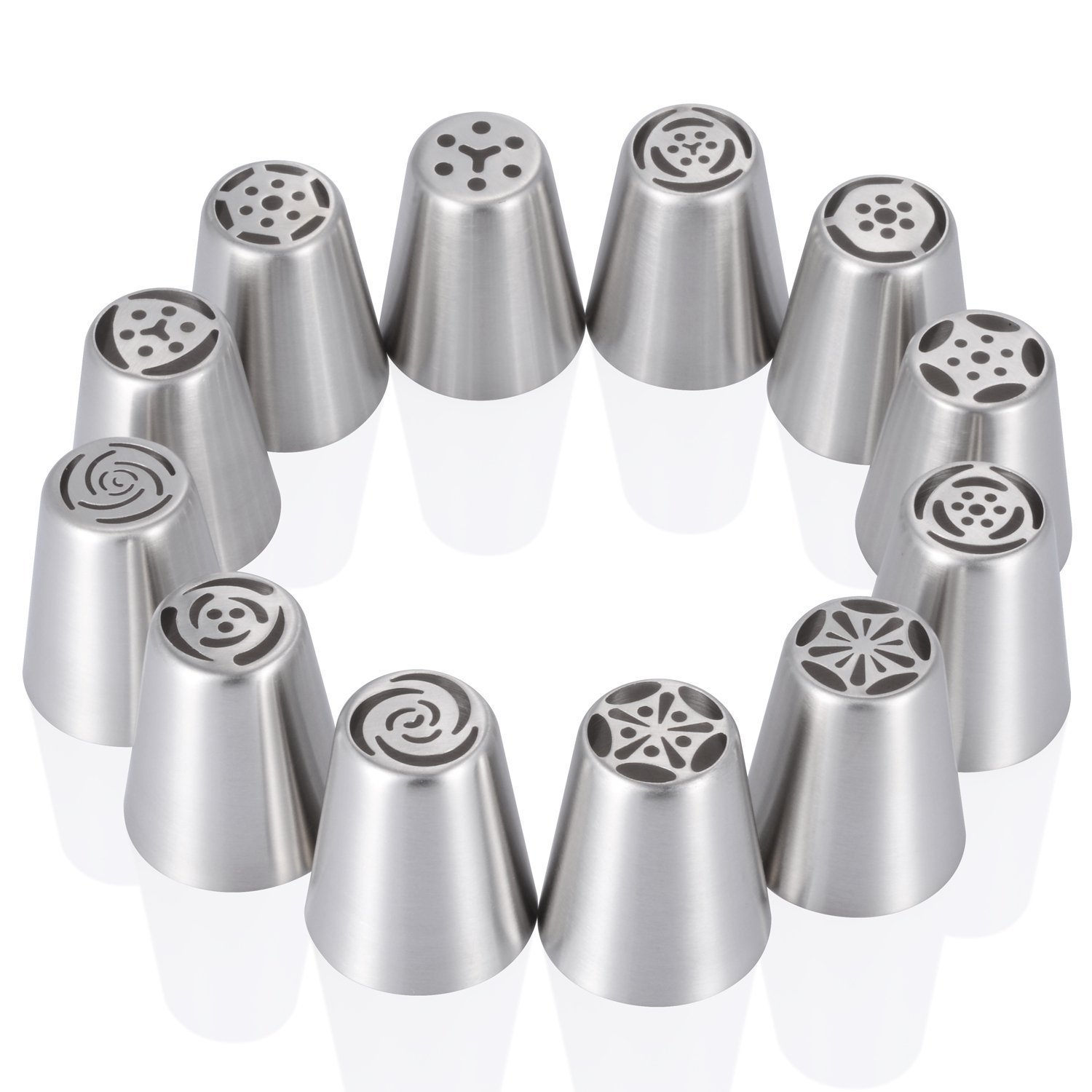 DDbest Russian Piping Tips 18 Pcs/SET 17 Russian Tips+1 Tricolor