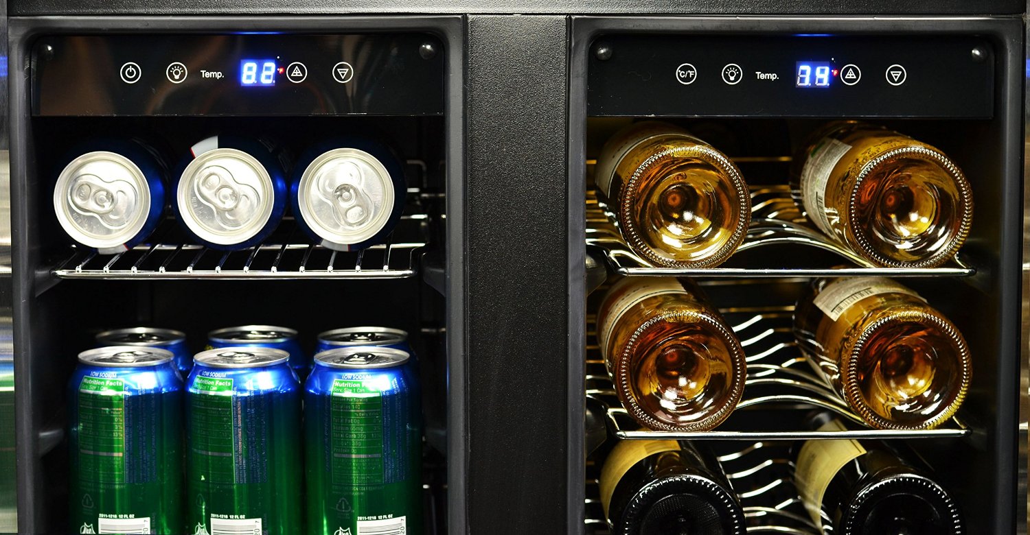NewAir AWB360DB 18 Bottle 60 Can Dual Zone BuiltIn WIne & Beverage