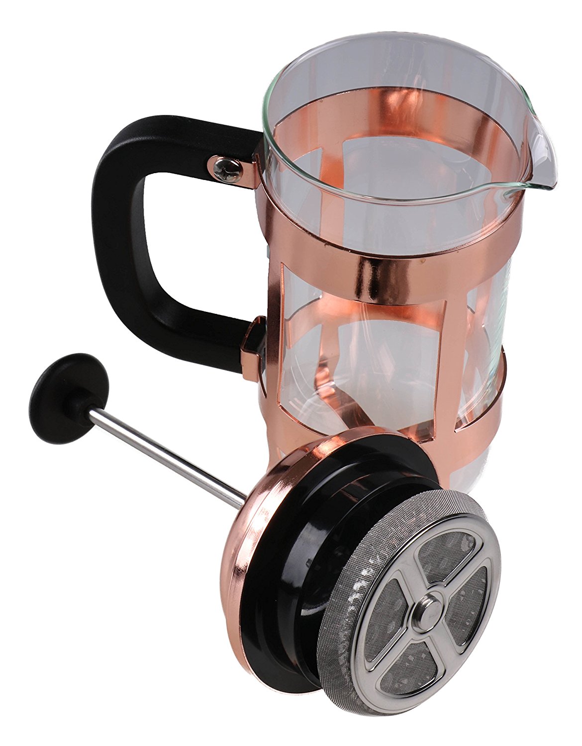 Gourmet Single Serve Shiny Copper French Press Coffee Brewer N3 free