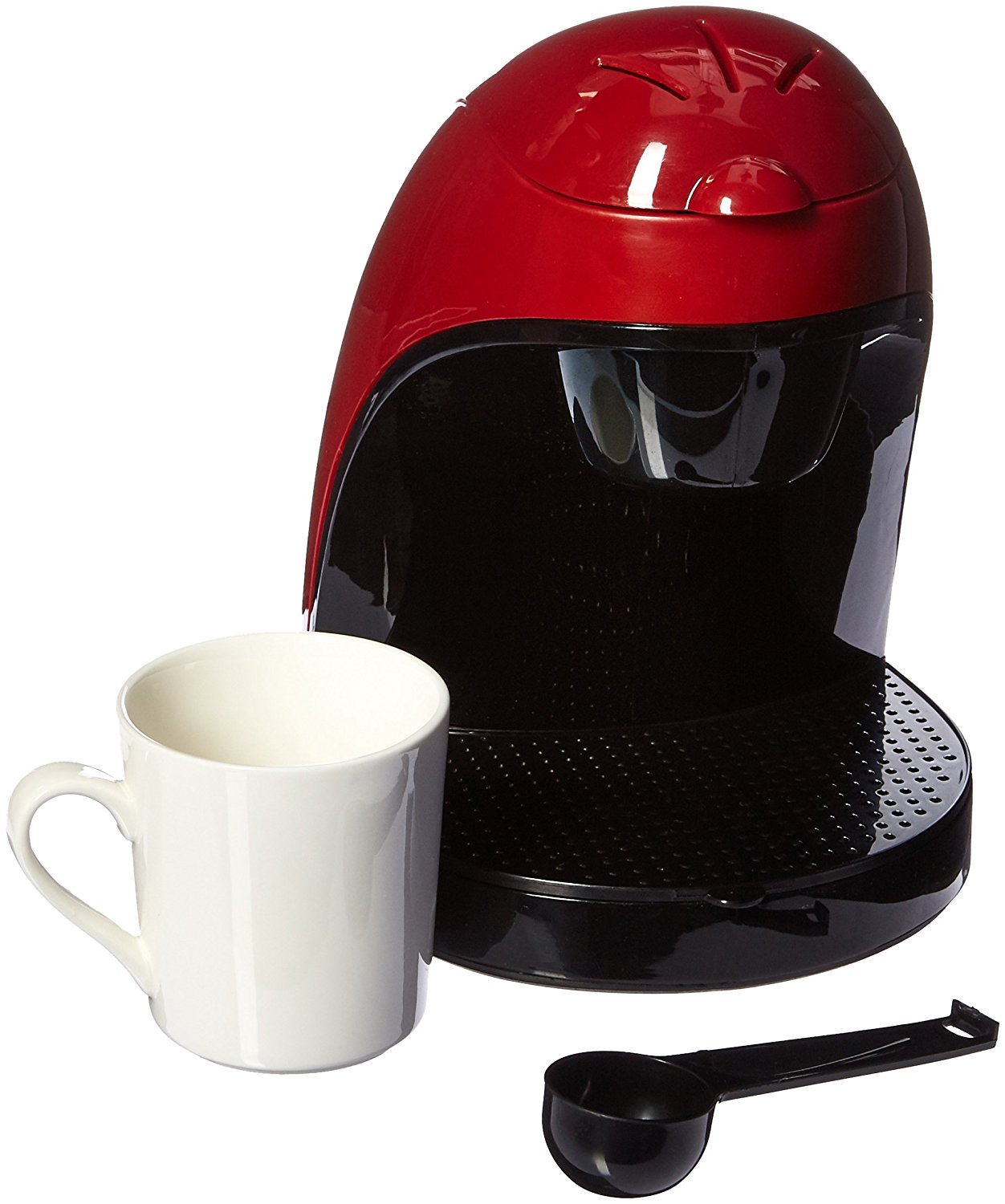 Brentwood TS112R Single Cup Coffee Maker, 8.75 x 6.75 x 9.5Inch, Red