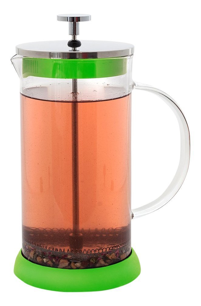 Teabloom French Tea Press 34 oz., All Glass Body Tea and Coffee Press