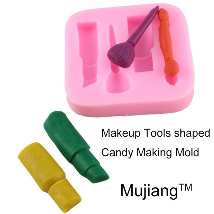 Mujiang Silicone Fondant Makeup Molds Cake Decorating Tools Lipstick
