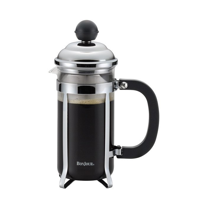 BonJour Coffee Stainless Steel French Press with Glass Carafe, 12.7
