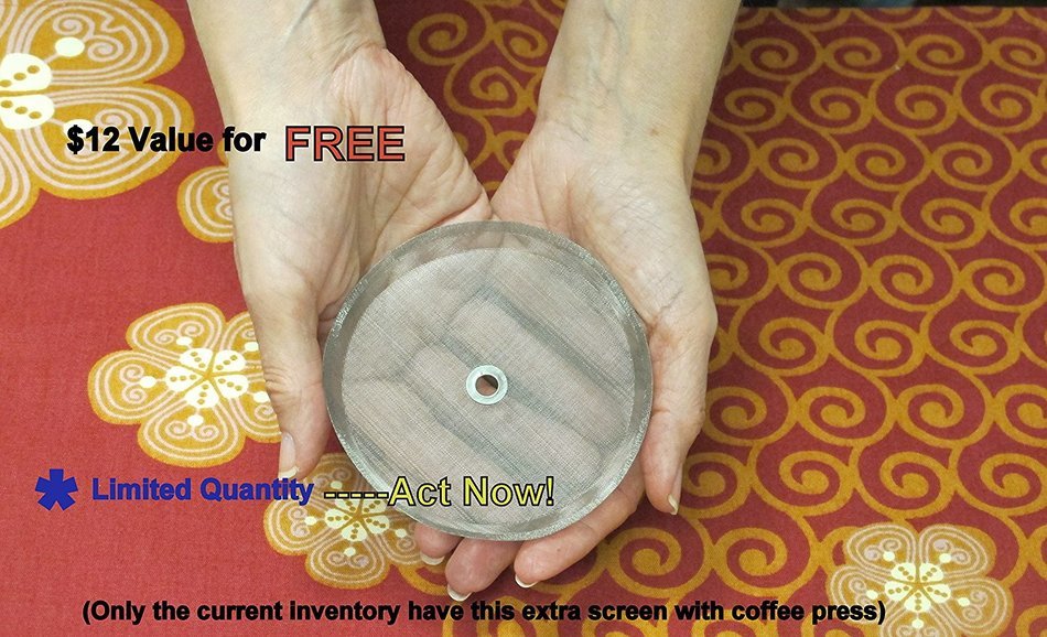 SterlingPro 6 Cup French Coffee Press, Unique Double Screens N5 free