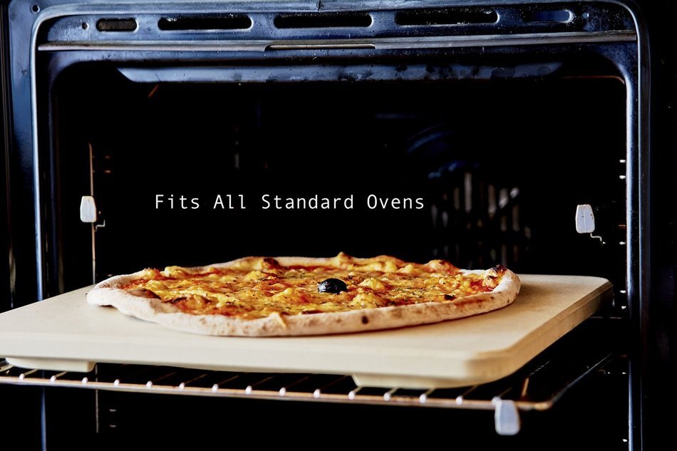 1 Pizza Stone Baking Stone. Rectangular 14"x16" Perfect for Oven, BBQ and Grill N5 free