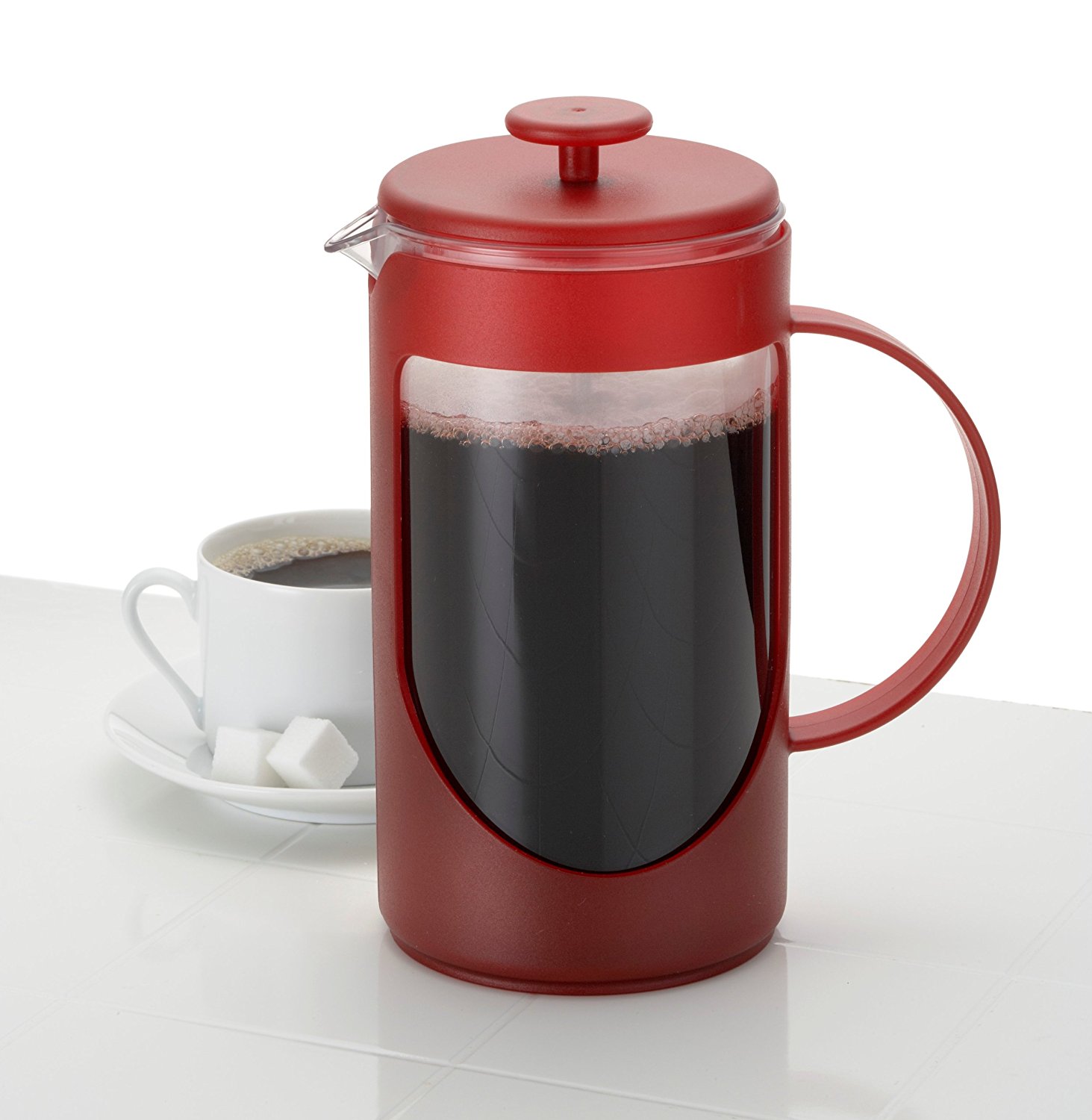 BonJour Coffee Unbreakable Plastic French Press, 33.8Ounce, AmiMatin