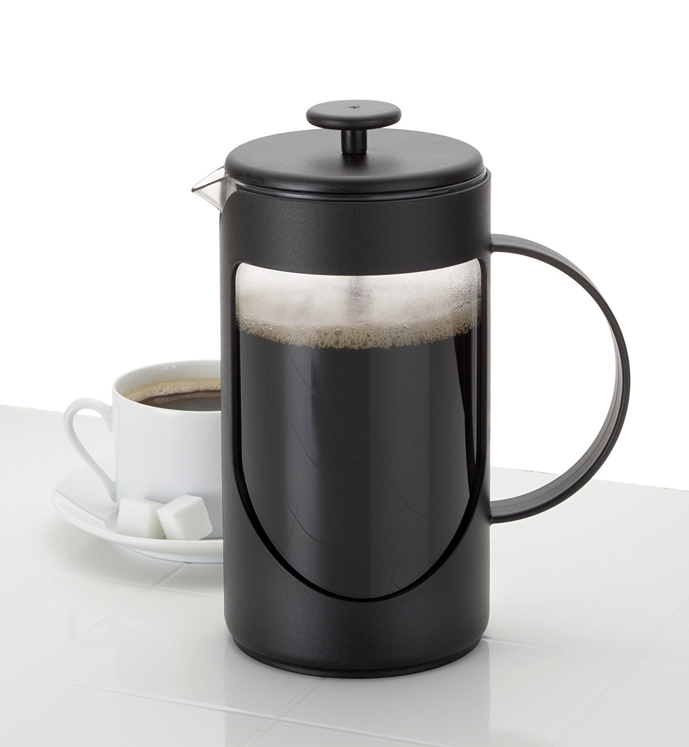 BonJour Coffee Unbreakable Plastic French Press, 33.8Ounce, AmiMatin