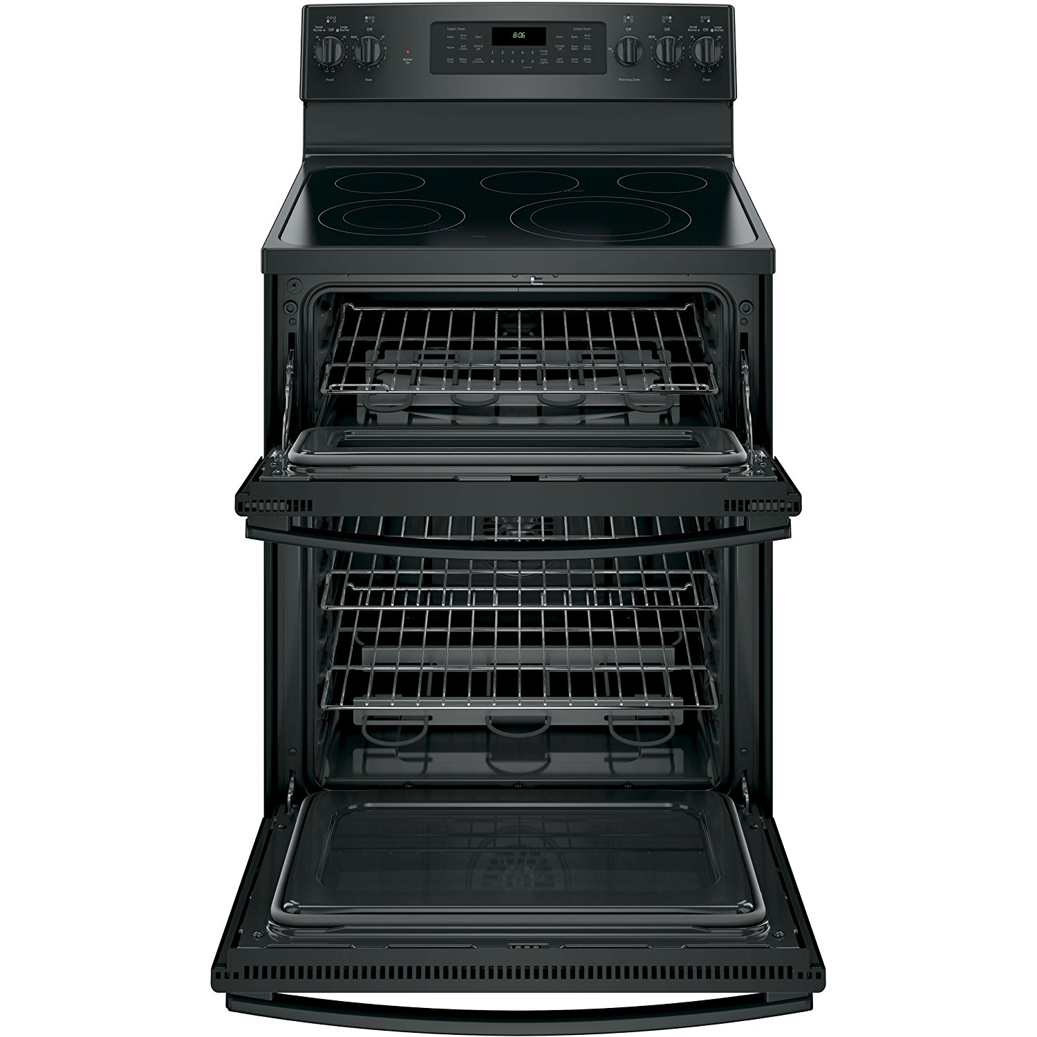 GE JB860DJBB 30" Black Electric Smoothtop Double Oven Range