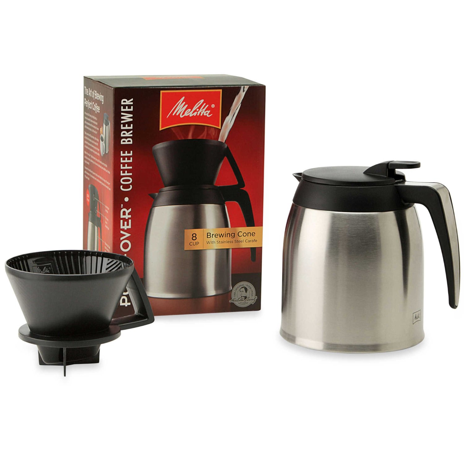 Melitta Thermal Stainless Steel 10Cup Pour Over Coffee Maker free
