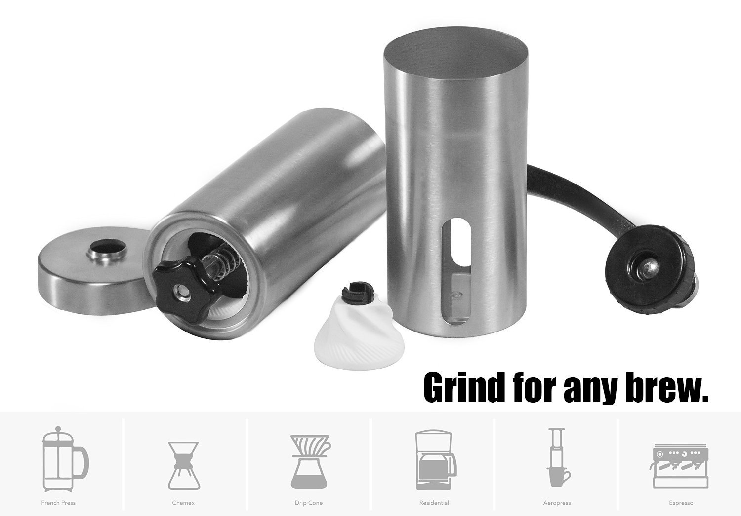 Manual Coffee Grinder ,Best Coffee Bean Grinder by BOOPH Adjustable