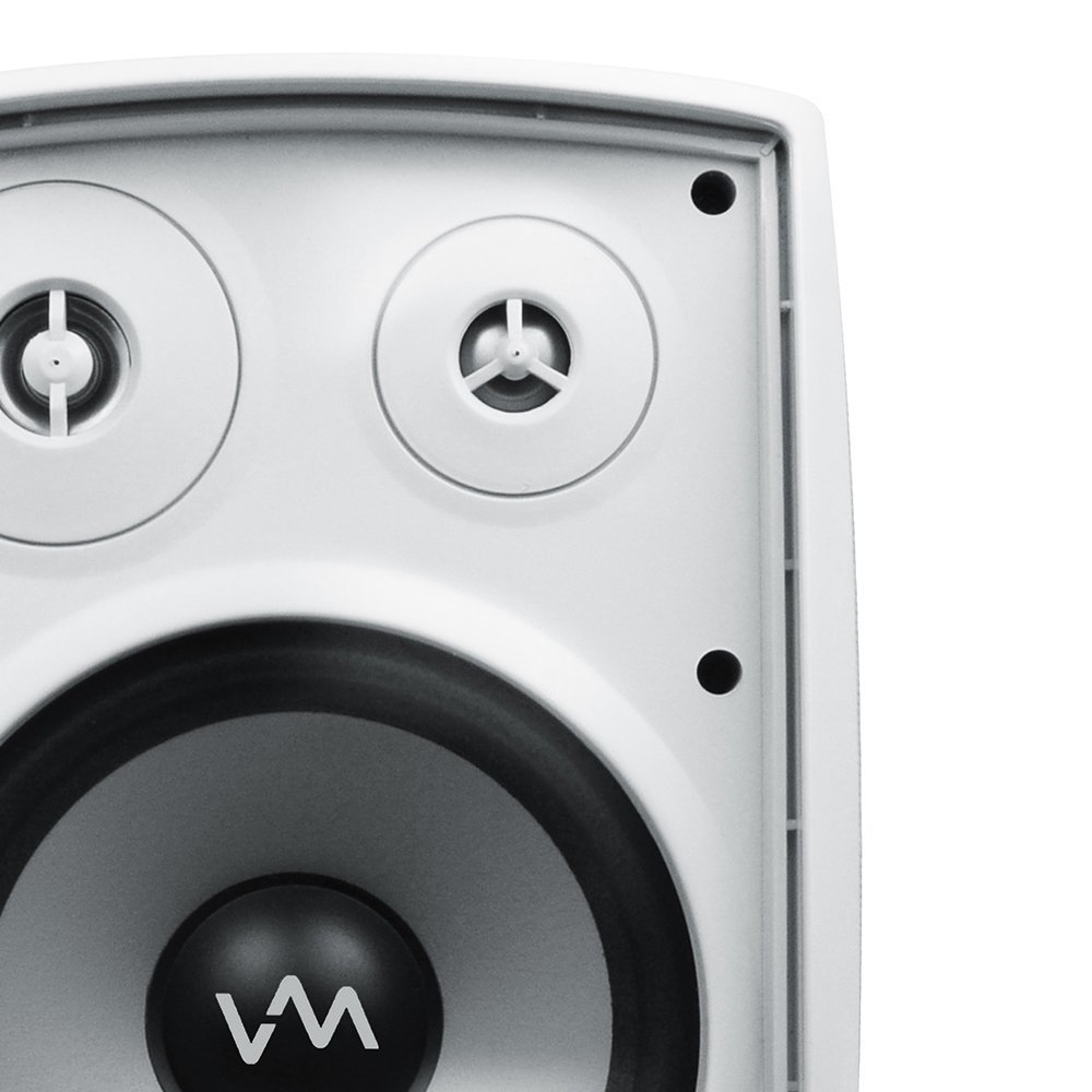 VM Audio 300W Waterproof Indoor/Outdoor Porch Speaker Pair Set, White