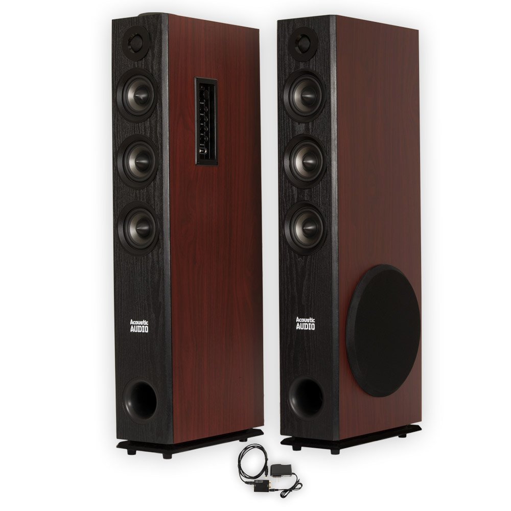 Acoustic Audio TSi650 Bluetooth Powered Floorstanding Tower Multimedia