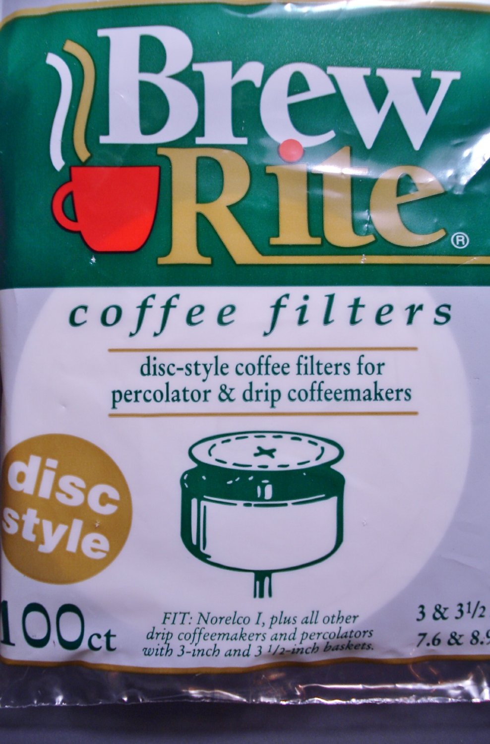 Disc Coffee Filter 3.5 and 3 Percolator Full Case 1,200 Count Ct Brew