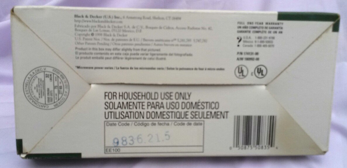 Black & Decker Expresso Mio EE100 N5 free image download