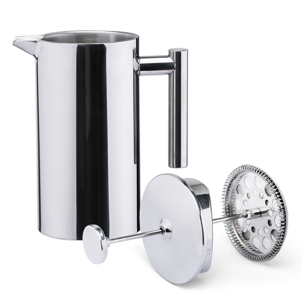 French Press Coffee Maker Double Wall Stainless Steel Coffee Press Tea