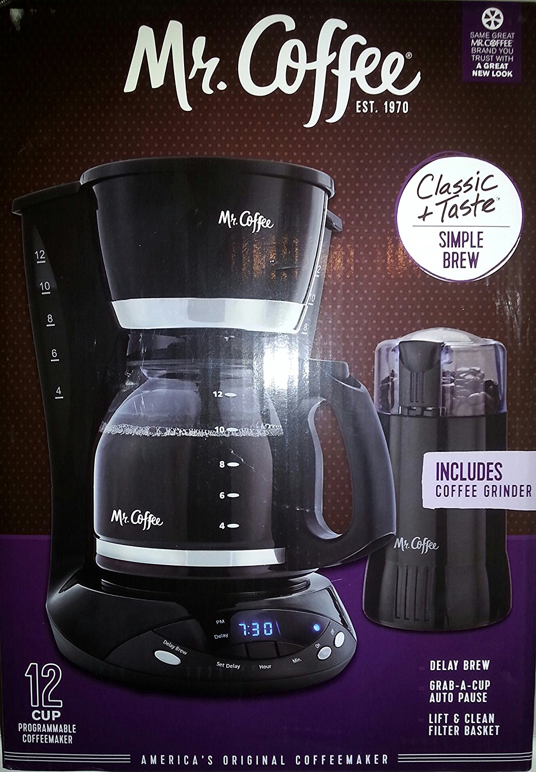 Mr Coffee Programmable 12 cup Coffeemaker and Grinder Combo free image