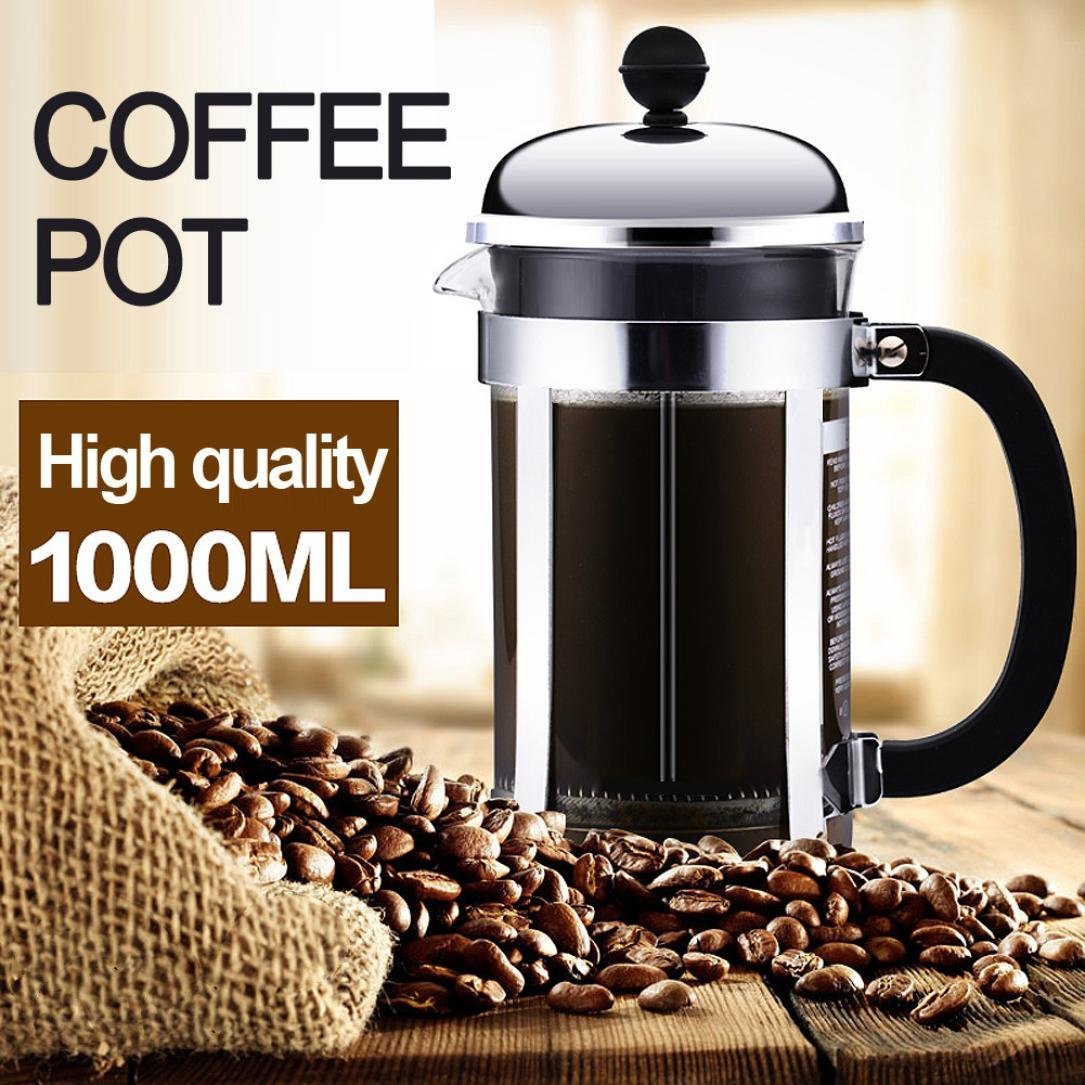 French Coffee Press , Balakie Stainless Steel and Borosilicate Glass