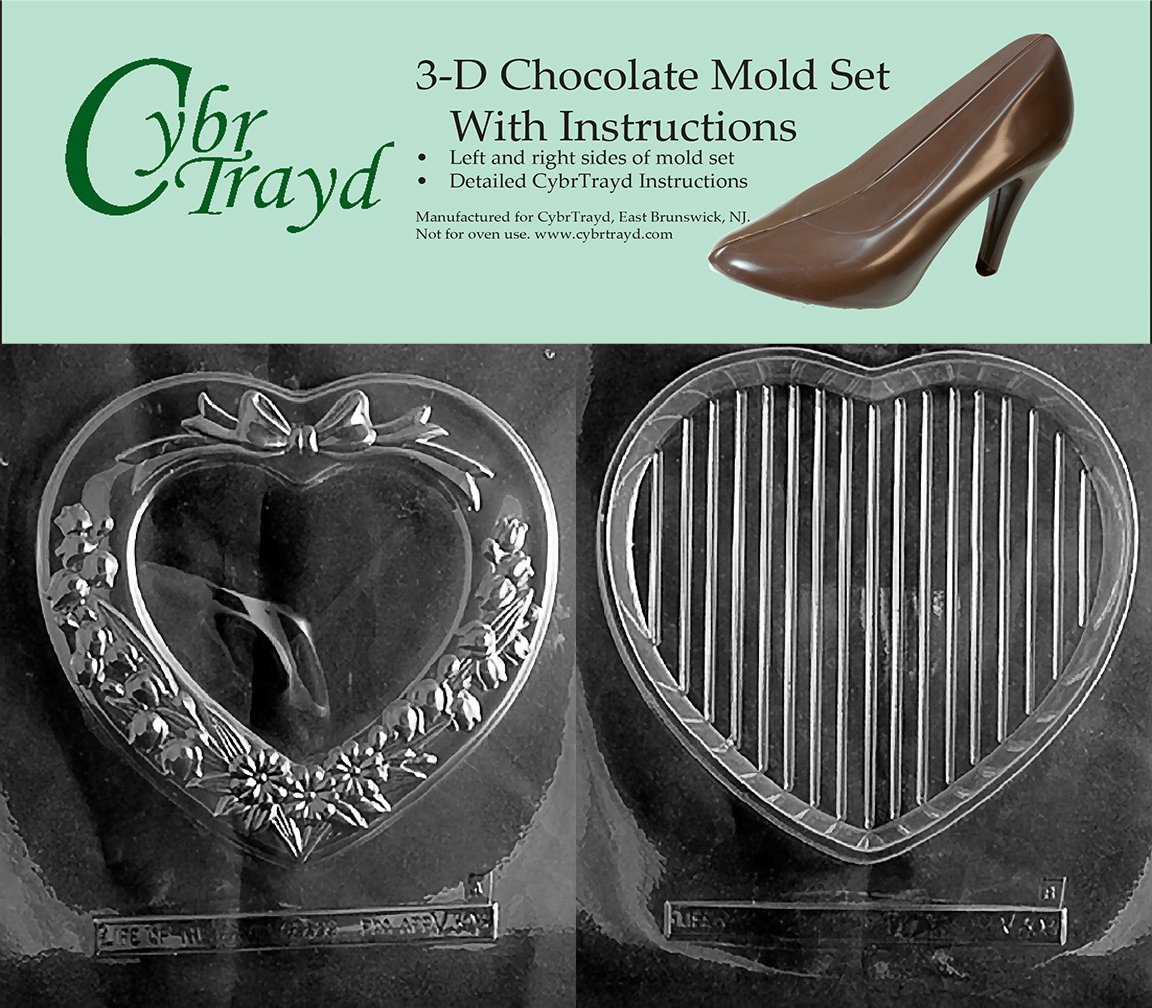 Cybrtrayd V303AB Chocolate Candy Mold, Includes 3D Chocolate Molds