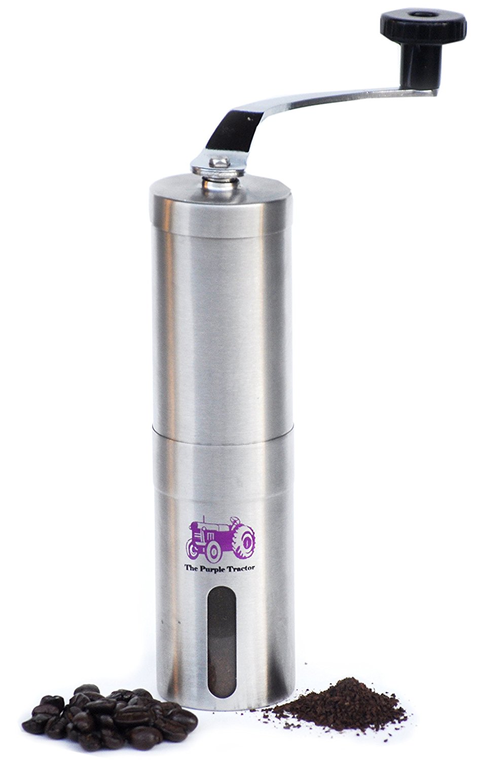 The Purple Tractor Coffee Grinder, Precise Stainless Steel Manual Hand
