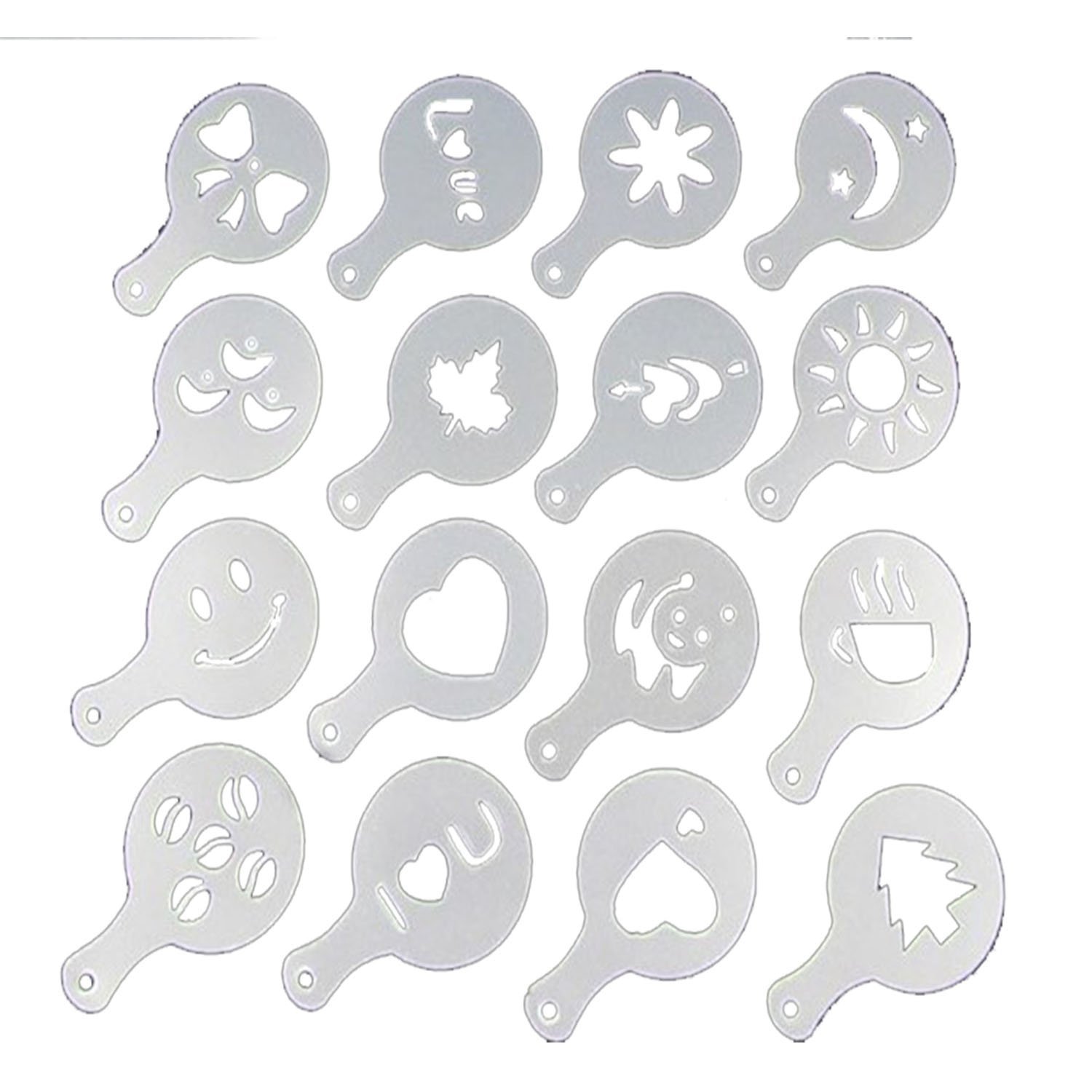 Teanfa Coffee Stencil Cappuccino Barista Plastic Decorating Food Pastry