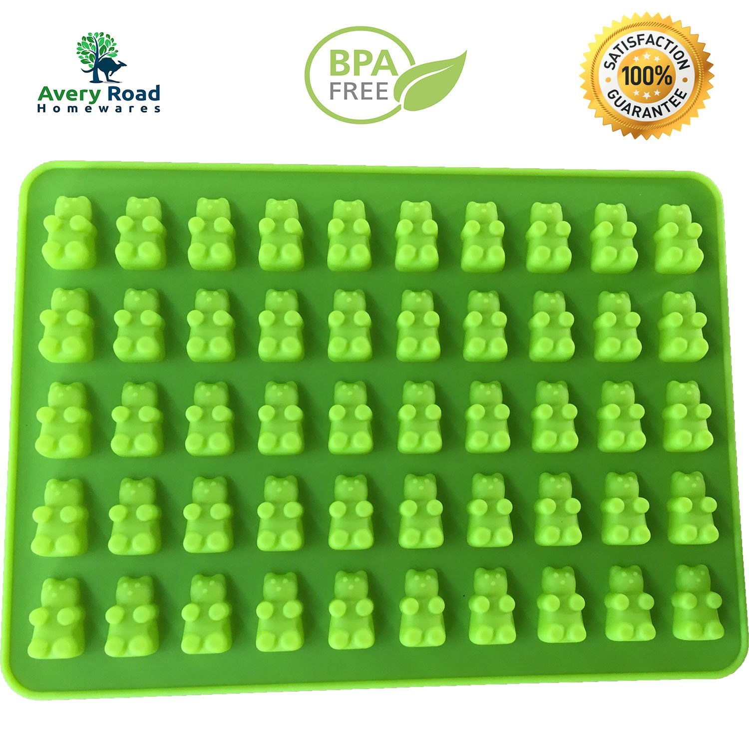Premium Gummy Bear Mold 2 PACK BONUS DROPPER 100 Bears on Trays