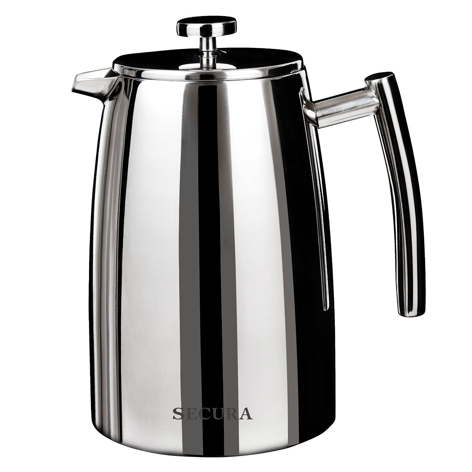 Secura 1000ML French Press Coffee Maker, 34Ounce, Stainless Steel 18/
