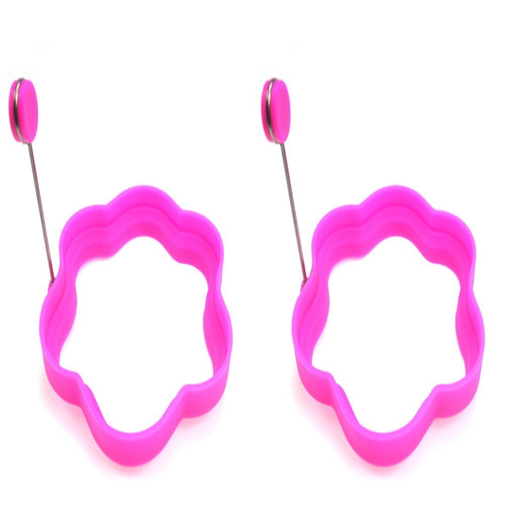 GHMZ Pink Egg Mold Flower Shape Nonstick Egg Pancake Cooker Pancake