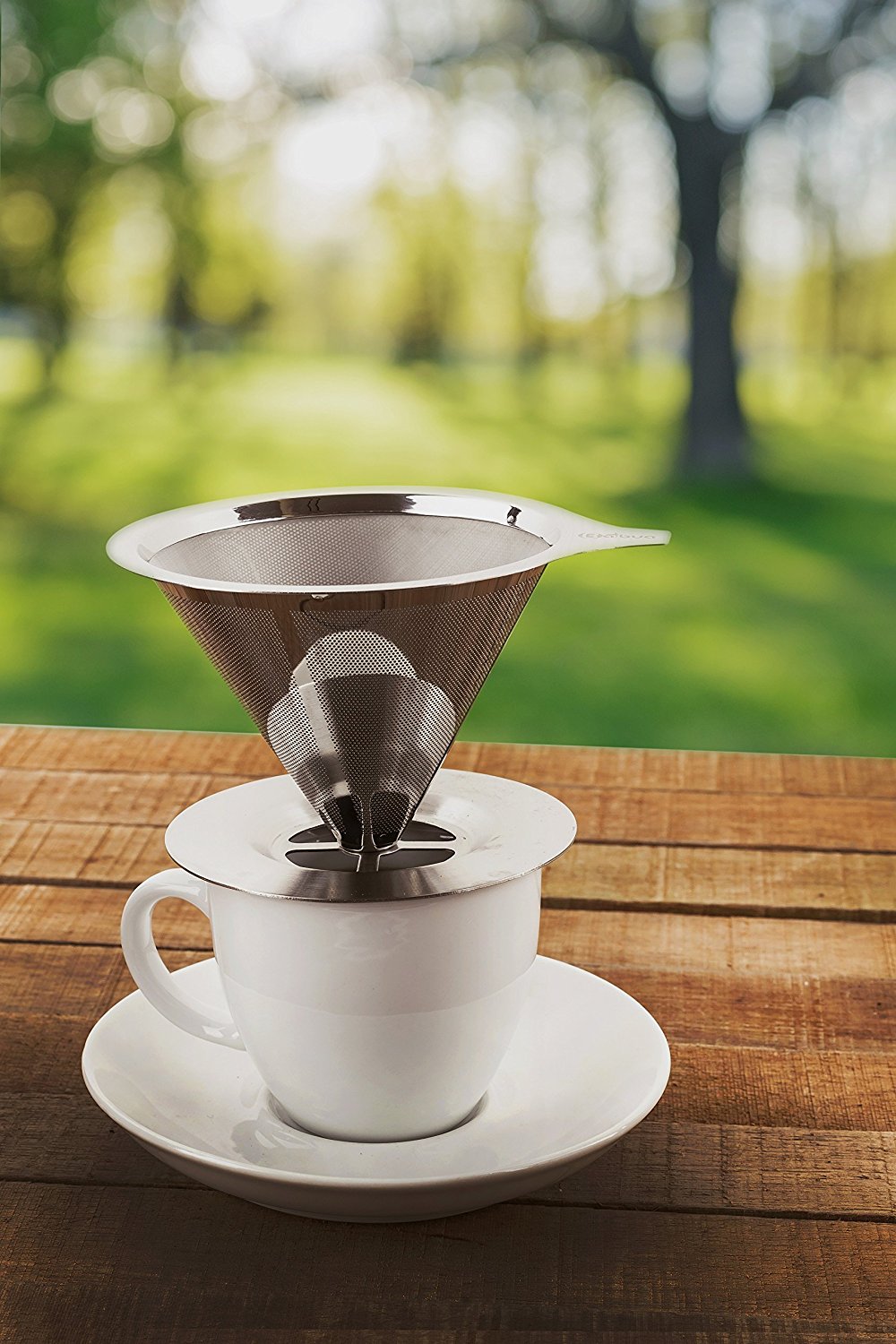 Paperless Pour Over Coffee Dripper with Coffee Scoop, Stainless Steel