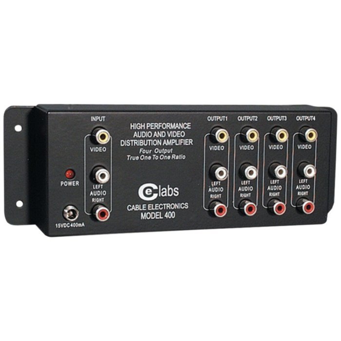 CE Labs AV400 Distribution Amp Prograde Composite A/V 1 Input & 4