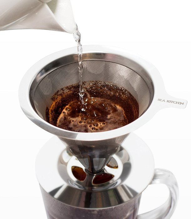 Clever PourOver Coffee Dripper by IKA KITCHEN Stainless Steel Cone
