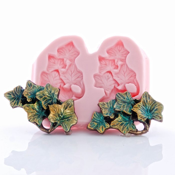 Ivy Leaf Cluster Silicone Mold Food Safe Fondant, Chocolate, Candy