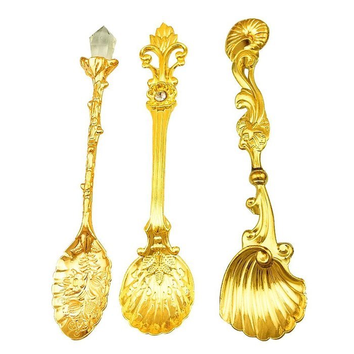 Retro Creative Spoon, 3pieces Coffee Scoops Stirring Spoon Sugar Spoon