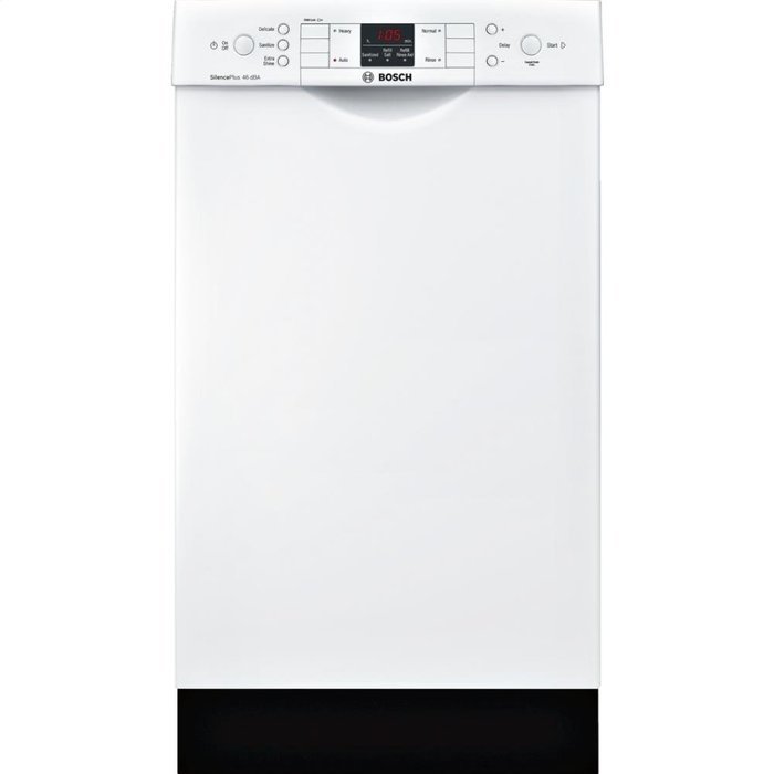 Bosch SPE53U52UC 18" 300 Series Energy Star Rated Dishwasher with 9 Place Settings in White N2