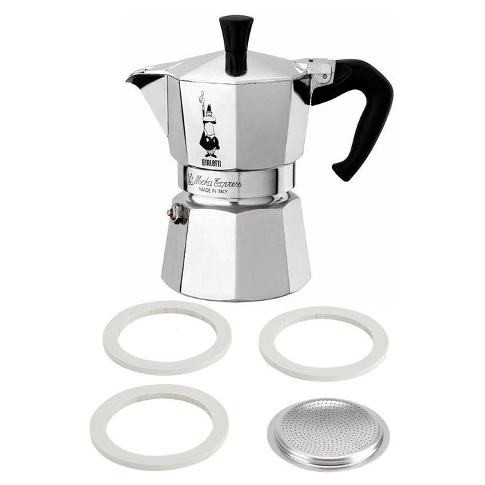 Bialetti Moka Express Aluminum 9 Cup Stovetop Espresso Maker with